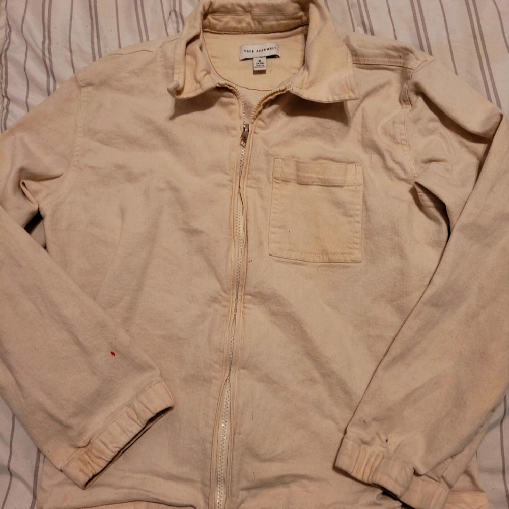 Polo Assn Cream Zip-Up Jacket